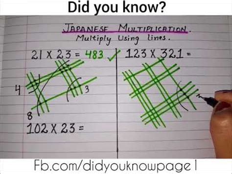 how to multiply japanese way|How to multiply numbers by drawing lines .